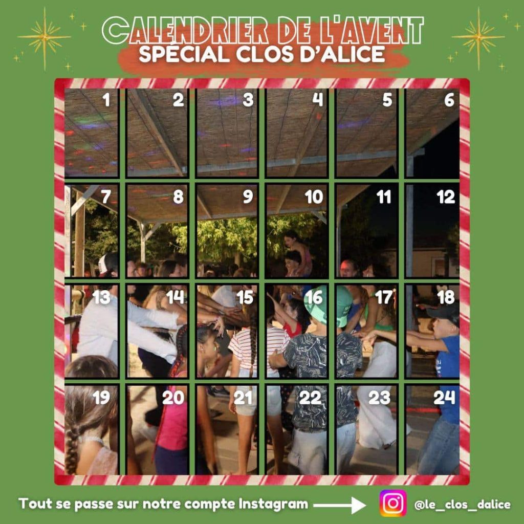 post instagram représentant le calendrier de l'avent digital