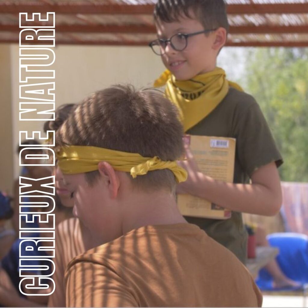enfants en séjour survie et plein air